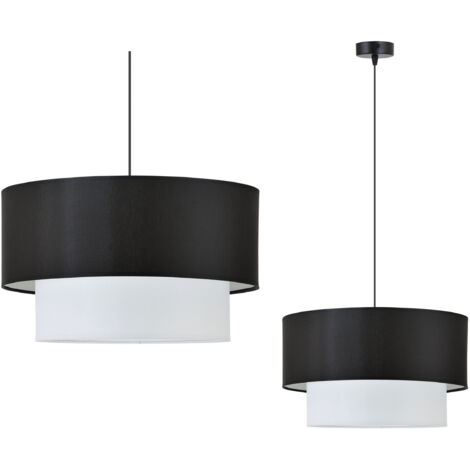 Moderne Hängelampe mit Lampenschirm 40cm Stoff
