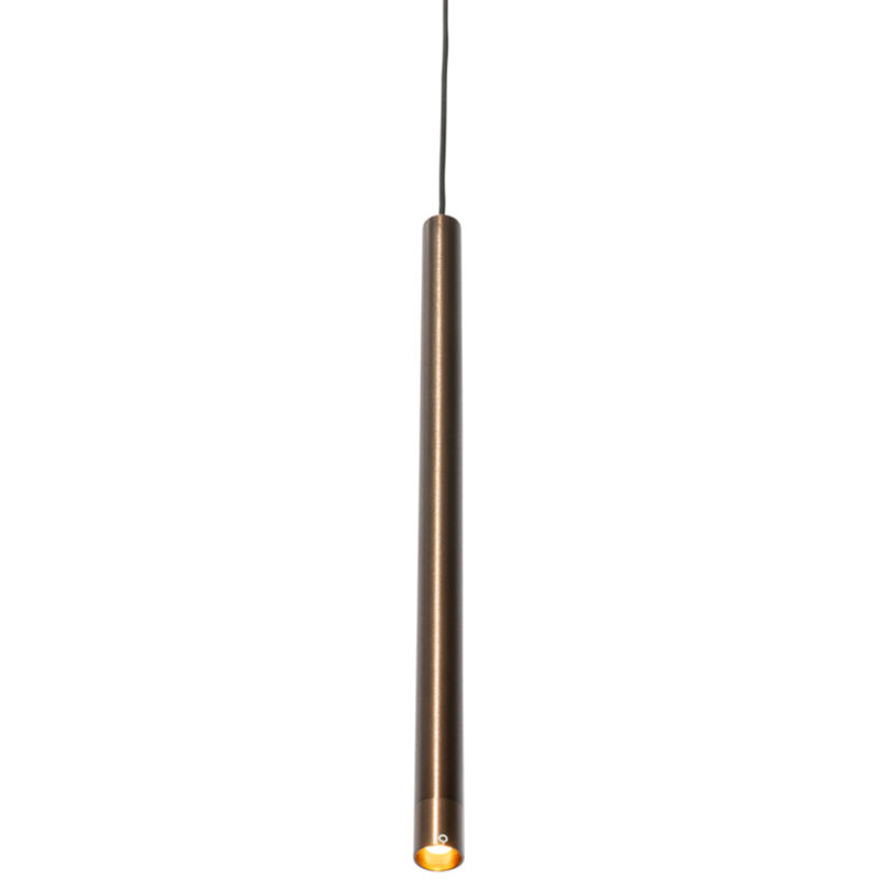 Qazqa Moderne Hängelampe Dunkelbronze Für 1-phasiges Schienensystem - Iconic Frini