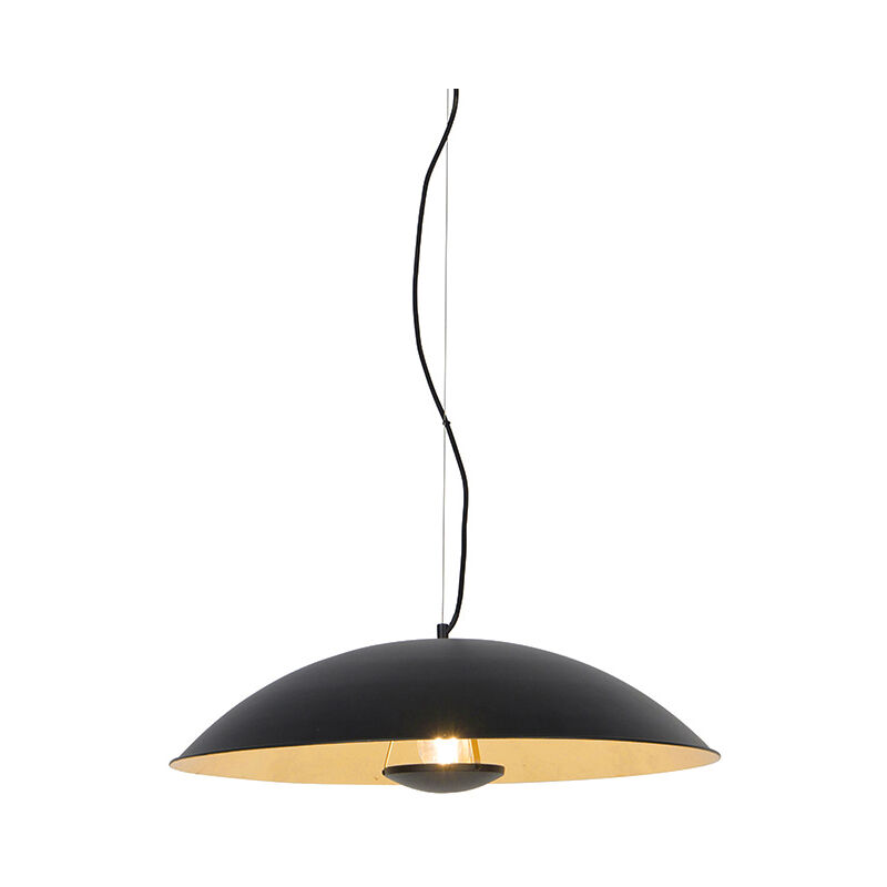Vintage hanging lamp black with gold 60 cm - Emilienne Novo