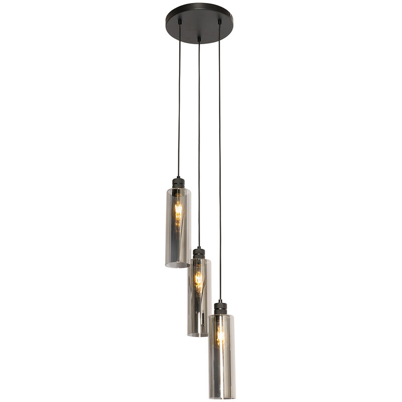Image of Modern Pendant Light Black with Smoke&hellip;