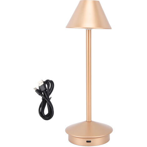 Moderne kabellose Tischleuchte, 3 Farben, dimmbare LED, tragbar, Touch-Bedienung, Roségold, Schmiedeeisen
