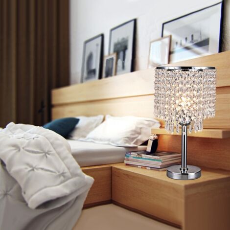 Moderne Kristall Nachttischbeleuchtung Tischlampe Nachtlicht Schreibtischlampe
