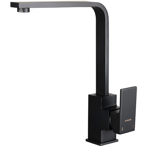 Moderne Küchenarmatur mit rechteckigem Auslauf ANEMON-30 in schwarz, B/H/T: 3,9/29,1/25,2 cm