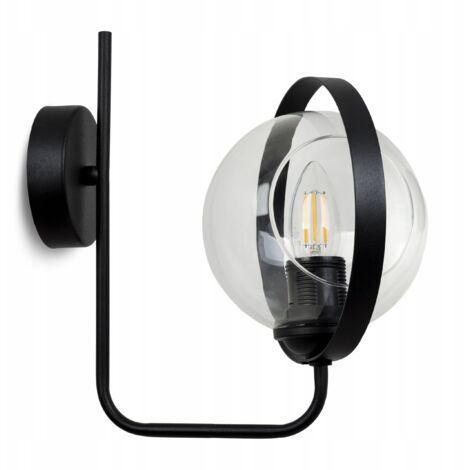 MODERNE LAMPE WANDLEUCHTE GLASRINGLAMPE