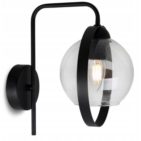 MODERNE LAMPE WANDLEUCHTE GLASRINGLAMPE