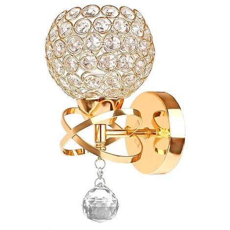 Moderne Lampes Murales en Cristal Style Pendentif en Cristal Lampe Mur Lumière pour Salon Chambre Living Wal