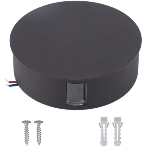 Moderne LED-Außenwandleuchte aus Aluminium für Garten, Flur, Schlafzimmer – 6 W, Schwarz