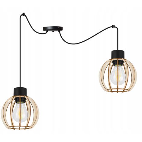 MODERNE LED-DECKENHÄNGELAMPE AUS HOLZ