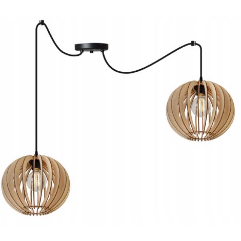 MODERNE LED-DECKENHÄNGELAMPE AUS HOLZ