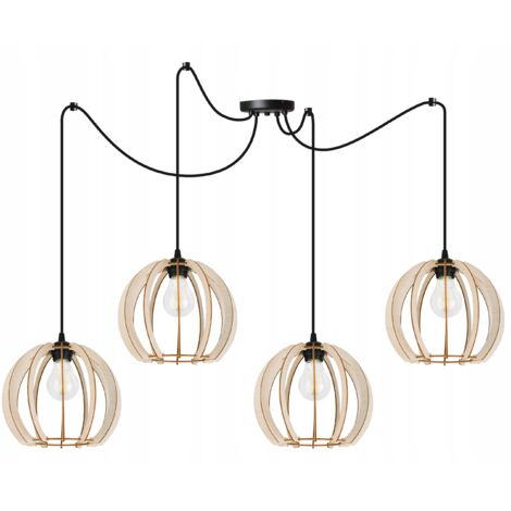 MODERNE LED-DECKENHÄNGELAMPE AUS HOLZ