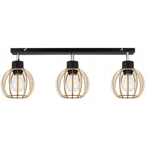 MODERNE LED-DECKENHÄNGELAMPE AUS HOLZ