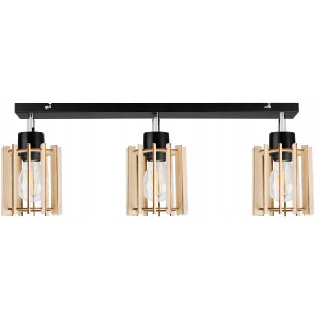 MODERNE LED-DECKENHÄNGELAMPE AUS HOLZ