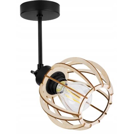 MODERNE LED-DECKENHÄNGELAMPE AUS HOLZ