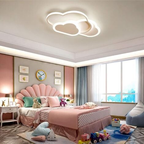 SENDERPICK Moderne LED-Deckenlampe, Wolken-Deckenlampe, dimmbare Wolken-Deckenlampe, kreative Cartoon-Deckenlampe für Jungen- und Mädchenzimmer, Schlafzimmer und Wohnzimmer, 42W/dreifarbige Beleuchtung