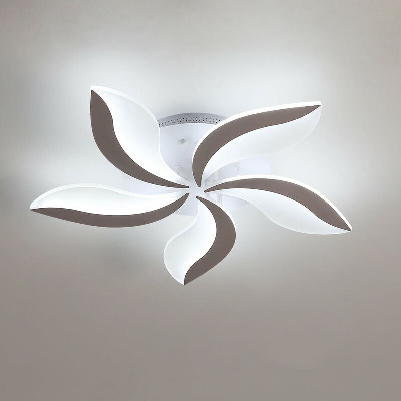 Goeco - Moderne LED-Deckenleuchte aus Acryl, Deckenleuchte, 48 W, 6000 K, Kronleuchter Design für Wohnzimmer, Küche, Schlafzimmer, Durchmesser 70 cm