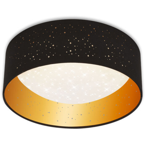 Moderne led Deckenleuchte Maila 32,5 cm in schwarz und gold