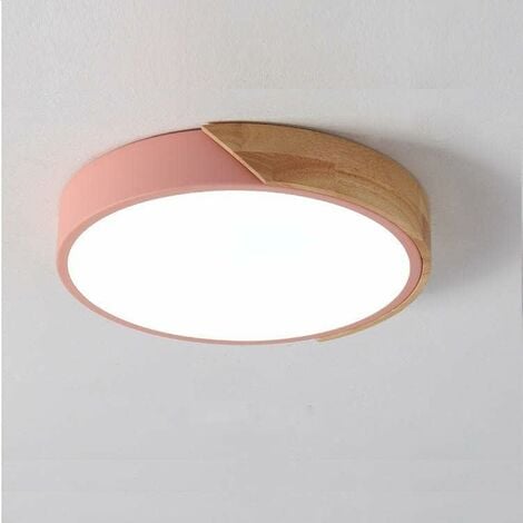 AISKDAN Moderne LED Deckenleuchte, Rosa Macaron Deckenlampe Für Schlafzimmer Wohnzimmer Kinderzimmer Mädchenzimmer, Kinderzimmerbeleuchtung, 6000K Weißes Licht, 30CM