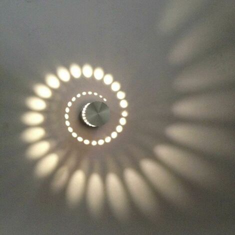 Moderne LED Innenwandleuchte Kreativ Spirale Licht Rund Deko Licht (Warmweißes Licht)