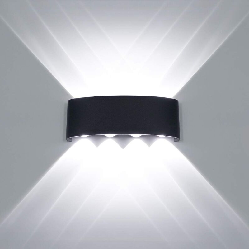 Moderne LED Plafonnier Étanche En Aluminium Applique Murale Rondelle Lumière Intérieur Extérieur Couloir Couloir Couloir 8w Noir