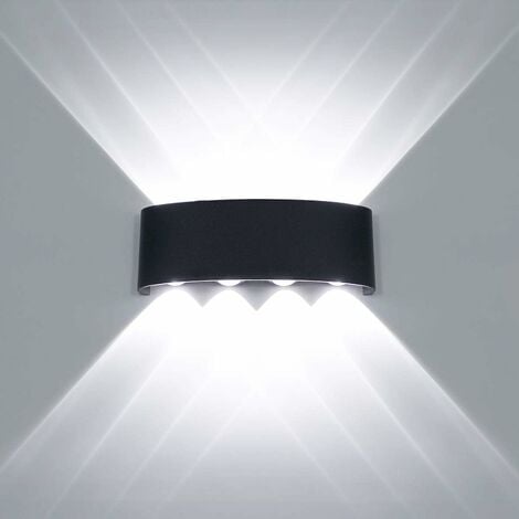 Moderne LED Plafonnier Étanche En Aluminium Applique Murale Rondelle Lumière Intérieur Extérieur Couloir Couloir Couloir 8w Noir