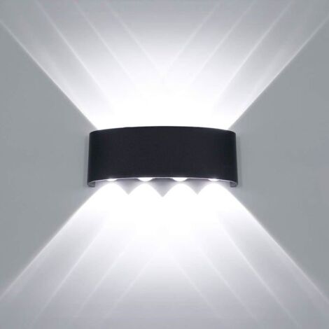 Moderne LED Plafonnier Étanche En Aluminium Applique Murale Rondelle Lumière Intérieur Extérieur Couloir Couloir Couloir 8w Noir