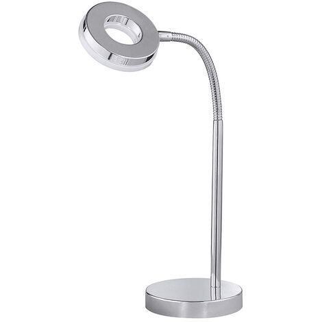 Moderne LED Schreibtischleuchte flexibel & biegsam RENNES 1 flammig in Chrom