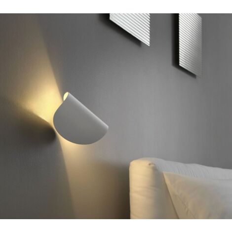 Moderne LED-Wandleuchte, drehbare Wandleuchte, Badezimmer-Wandleuchte, Nachttisch-Leseleuchte, Innen-Schlafzimmer, Wohnzimmer, Flur, Treppe, Terrasse, Garten, Wandleuchte – Weiß – warmes Licht LangRay