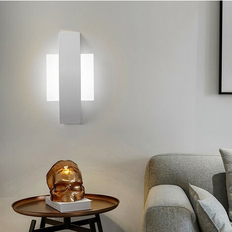 Moderne Led Wandleuchte Kaltes Weiß Minimalistische Nordisch Wandleuchte Kreative Würfel Wandlampe Weiß für Schlafzimmer Bar Büro Café