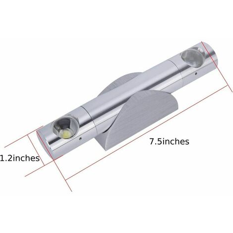 Moderne LED-Wandleuchte, kaltweiß 6 W, Innenwandleuchte, Aluminium-Wandleuchte, Down-Lampe, um 360 ° drehbar, geeignet für Schlafzimmerkorridor