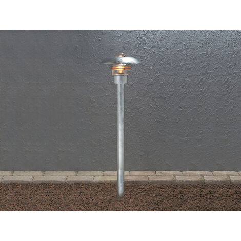 Moderne LED Wegeleuchte aus galvanisiertem Stahl, Höhe 98cm