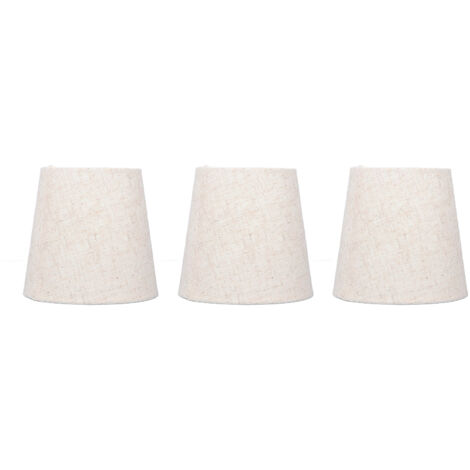 Moderne Leinenlampenschirme 15 x 14 x 11 cm – 3 Stück für Kronleuchter, Wandlampen oder Kerzen.