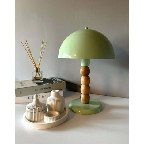 Moderne Minzgrün Tischlampe, Wohnbeleuchtung, Metallkopfteil, Nachttischlampe, Leselampe