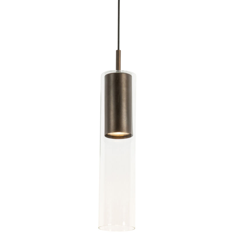 Qazqa Moderne Pendelleuchte Dunkelbronze Für Schienensystem 1-phasig - Iconic Lloyd