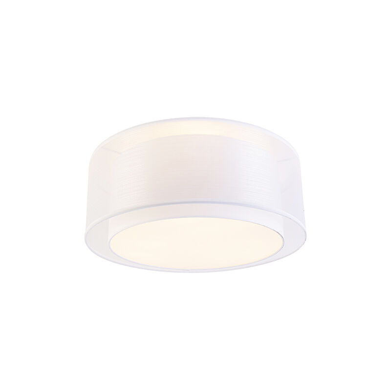 Modern ceiling lamp white 50 cm 3-light - Drum Duo