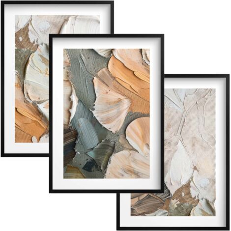 Moderne Poster Wandbilder für Wohnzimmer Aquarell Pastell Set