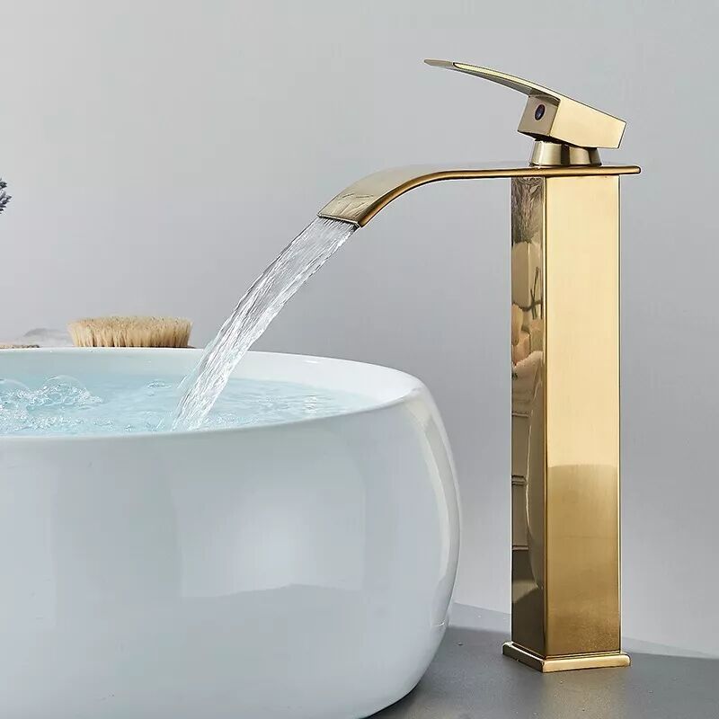 Suguword - Moderne Robinet Salle de Bain Cascade,Robinet Lavabo Mitigeur Salle de Bain Pour Salle de Bains Robinet Mitigeur Monocommande à Eau Froide