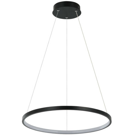 Moderne schwarze Ring-Pendelleuchte Ø40cm, farbvariable LED 22W RING Light Prestige