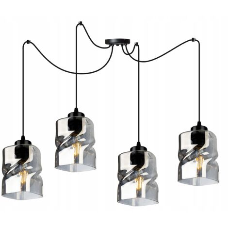 MODERNE SPINNE HÄNGELAMPE GLAS KRONLEUCHTER