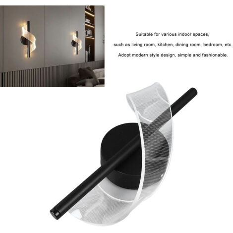 Moderne spiralförmige LED-Wandleuchte aus Acryl, neutralweißes, warmweißes Licht (3000 K), energiesparend