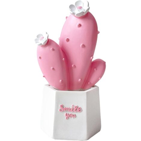 Statue Cactus En Résine - Décoration D'intérieur Moderne, Sculpture Abstraite Verte Pour Bureau Ou Salon