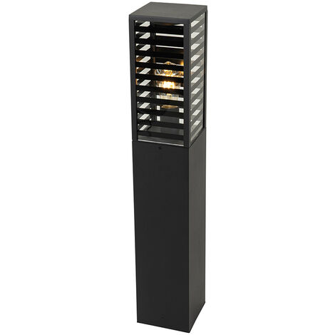 Moderne stehende Außenleuchte schwarz mit Rauch 80 cm IP44 - Reims