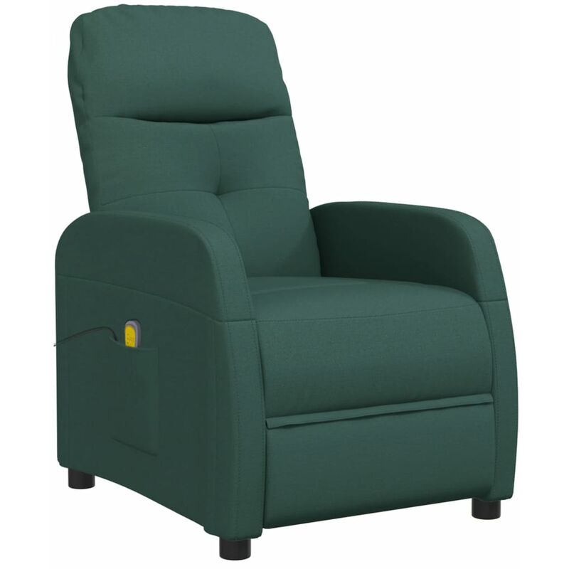 Kalisse - Moderne-Stil Fauteuil de massage inclinable Vert foncé Tissu,Montage facile,26,5 Kg