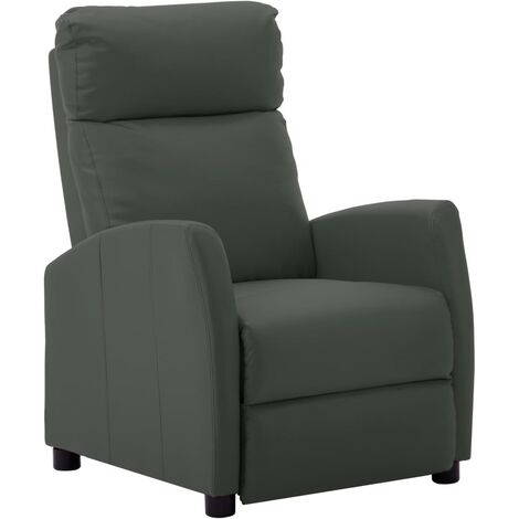 Moderne-Stil Fauteuil inclinable Gris Similicuir ,Montage facile,26,1 Kg