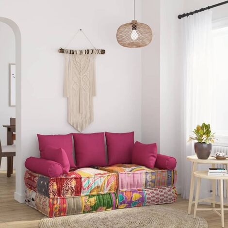 Moderne-Stil NEW Ensemble d'oreillers décoratifs 7 pcs Rose Tissu - Coussin extérieur,4,65 Kg