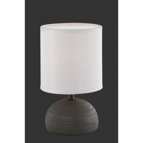 Moderne Tischlampe Braun Keramik Lampenschirm Sand Lights Ø14 cm Trio Lighting