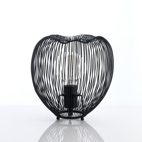 Moderne Tischleuchte aus mattschwarzem Stahl Design Lynton