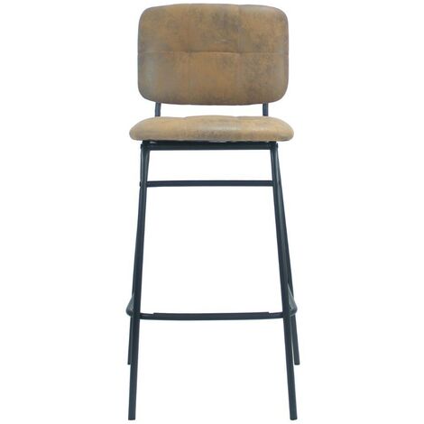 Moderne Tortora Kunstleder Hocker mit schwarzen Beinen 106 cm x 43 cm x 45 cm