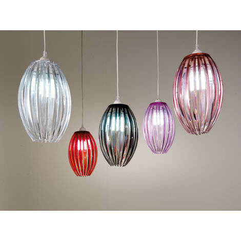 Moderne violette Metalllampe 18x18x28 cm