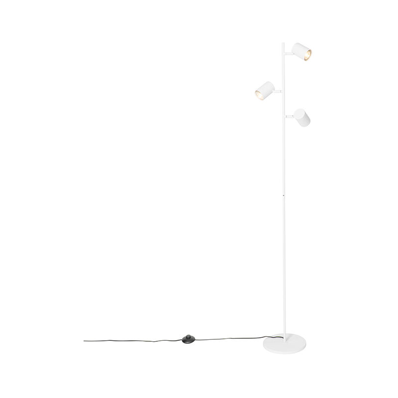 Modern floor lamp white 3-light - Jeana