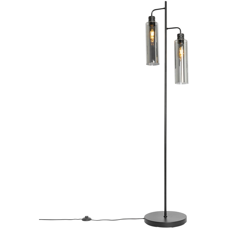 Image of Modern Floor Lamp Black with Smoke&hellip;